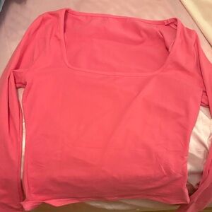 Women's Pink Long Sleeve Top